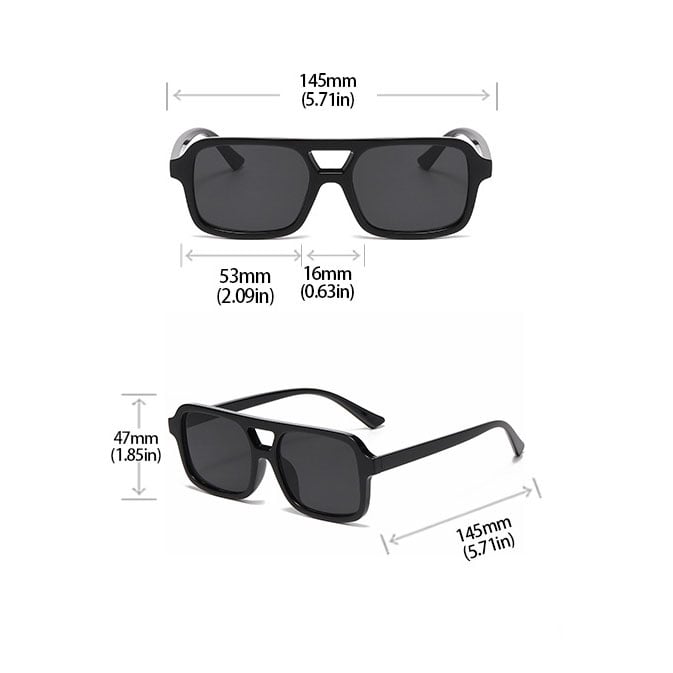 1 Paar stilvolle, vielseitige Damen-Sonnenbrille mit Doppelsteg und Leopardenmuster Bild4