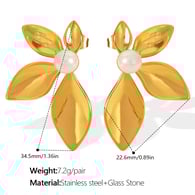 EH549WEG white pearl gold earrings Picture4