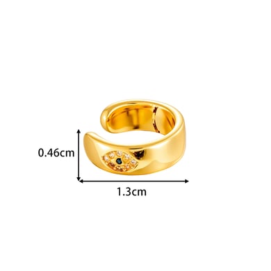 1 Piece Copper Gold Color Zircon Ear Cuffs h5 Picture2