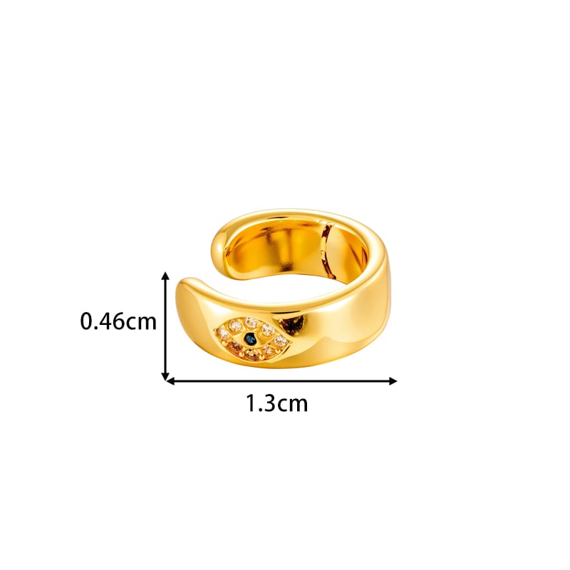 1 Piece Copper Gold Color Zircon Ear Cuffs Picture2