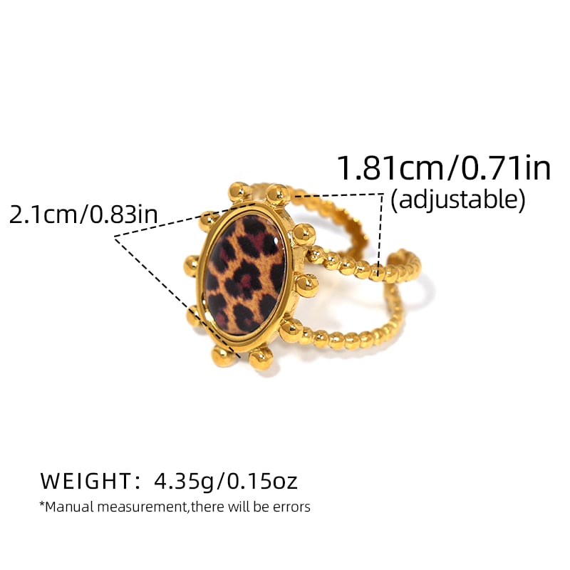 1 Piece Simple Irregular Shape Stainless Steel  Gold Color Women's Statement Rings 