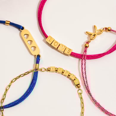 1 Piece Romantic Series Letter Stainless Steel Gold Color Women's Charm Bracelets h5 Picture8