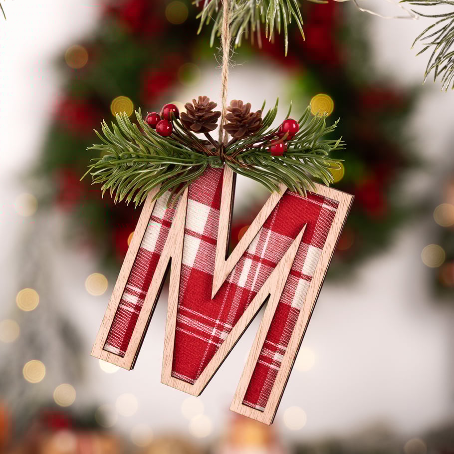1 Stück DIY Weihnachtsbaum-Buchstabenanhänger 