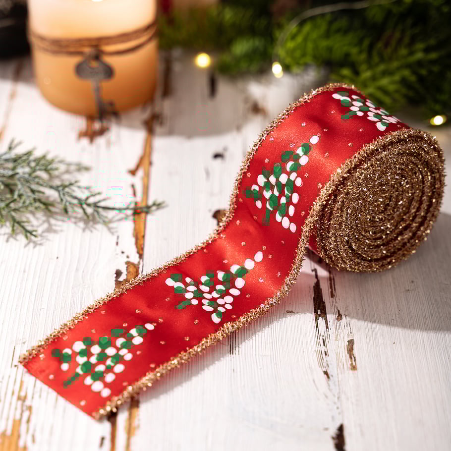 1 Rolle Weihnachtsdekoband 