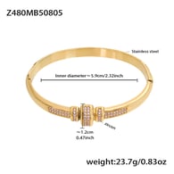Z480-Golden Pink Zircon Bracelet Picture3