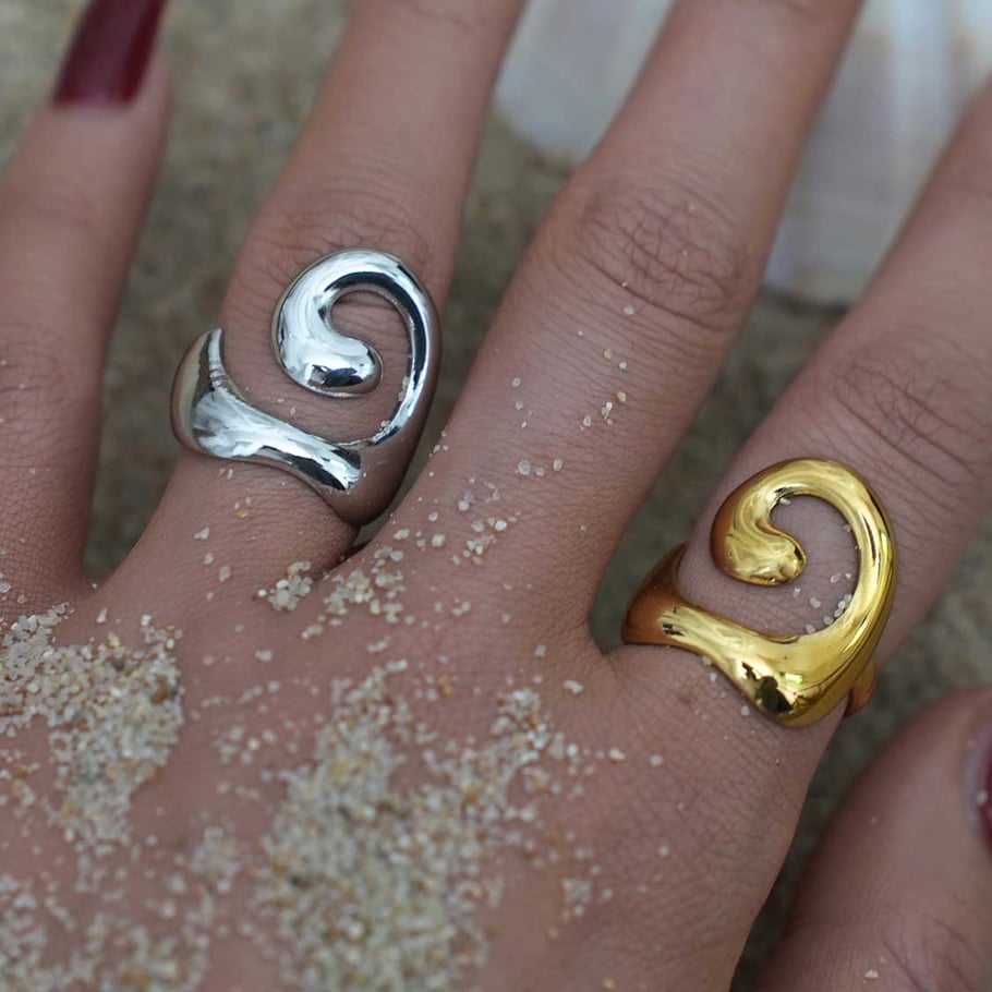 1 Piece Simple Irregular Shape Stainless Steel  Women's Statement Rings Picture3