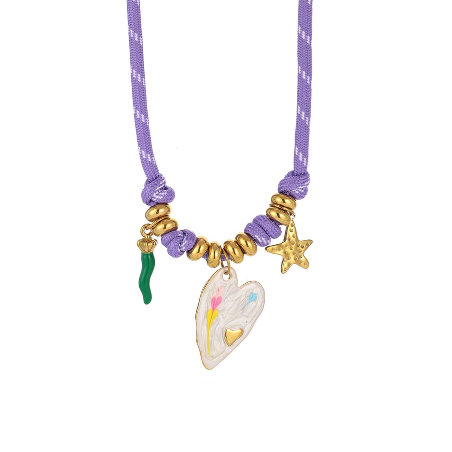 1 Piece Vivid Heart Stainless Steel Gold Color Women's Pendant Necklaces 