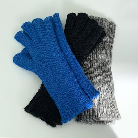 1 Pair Simple Polychrome Strip Polyester Women's Gloves