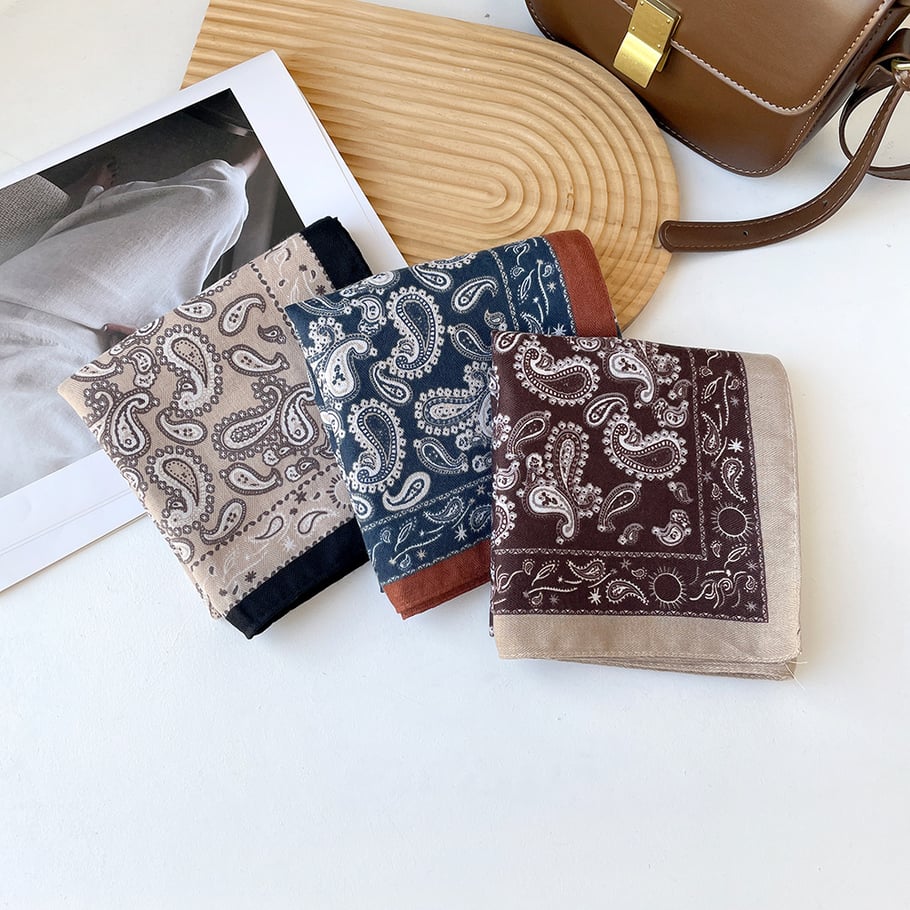 1 Piece Retro Paisley Pattern Rayon Bandana Picture2
