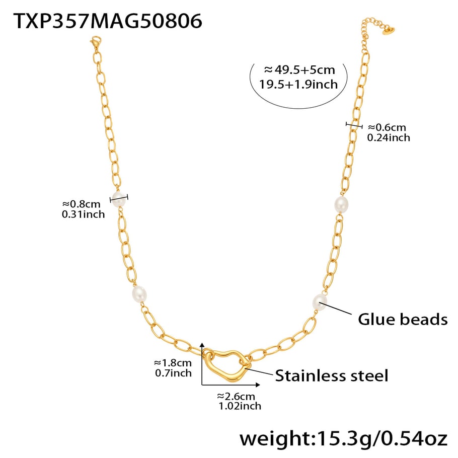 Classic Irregular Shape Stainless Steel Gold Color Women's Jewelry Sets 