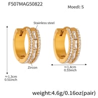 F507-Goldene Zirkon Ohrringe-S Bild5