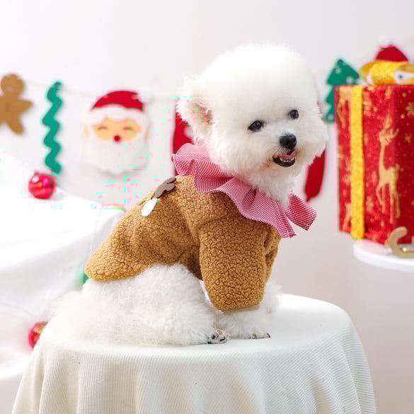 1 Piece Cute Christmas Pet Plush Coat