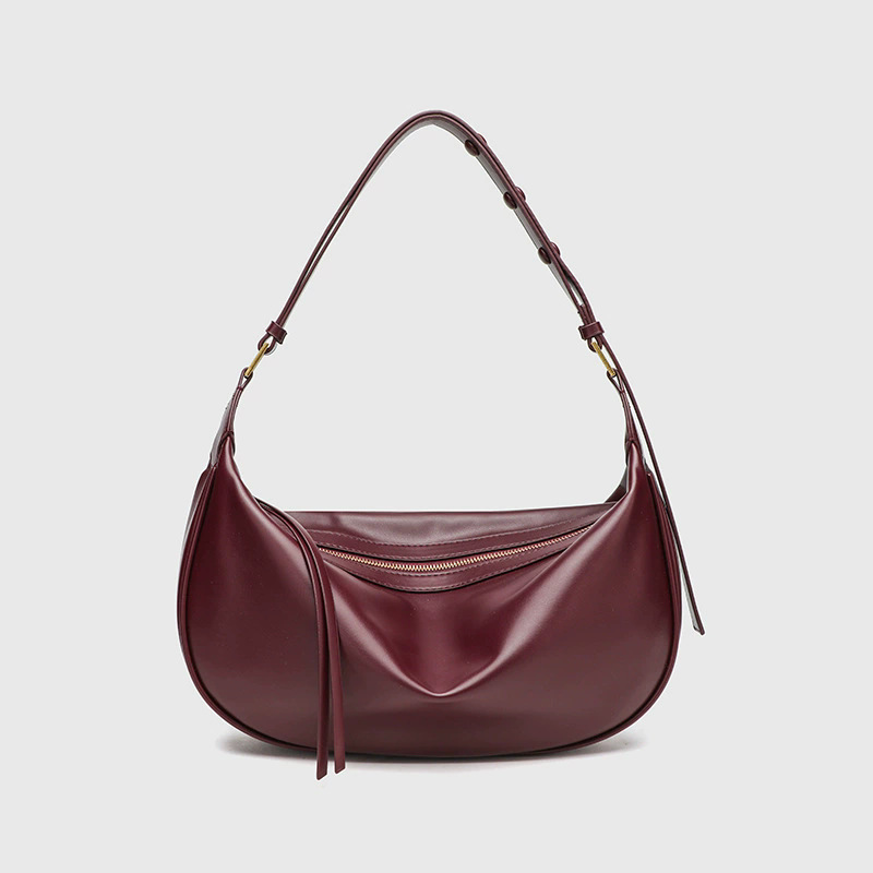 Sac à bandoulière classique en PU de couleur unie pour femme, 1 pièce 
