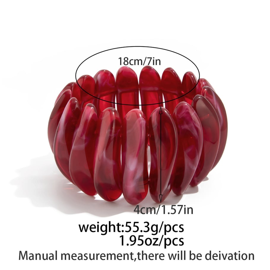 1 Piece Retro Irregular Shape Resin Bangle Picture2