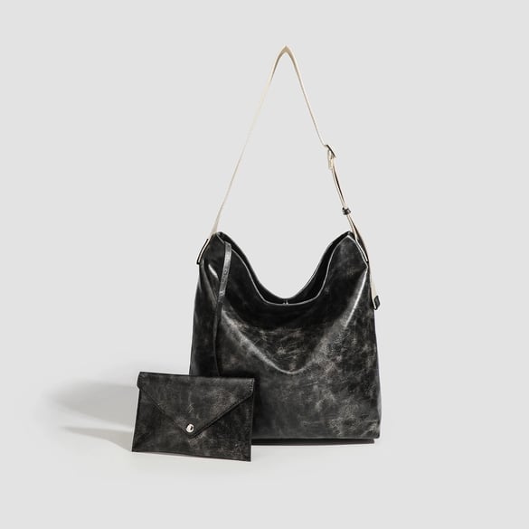Borsa a tracolla da donna in PU di qualità premium, semplice e casual, in tinta unita, 1 pezzo