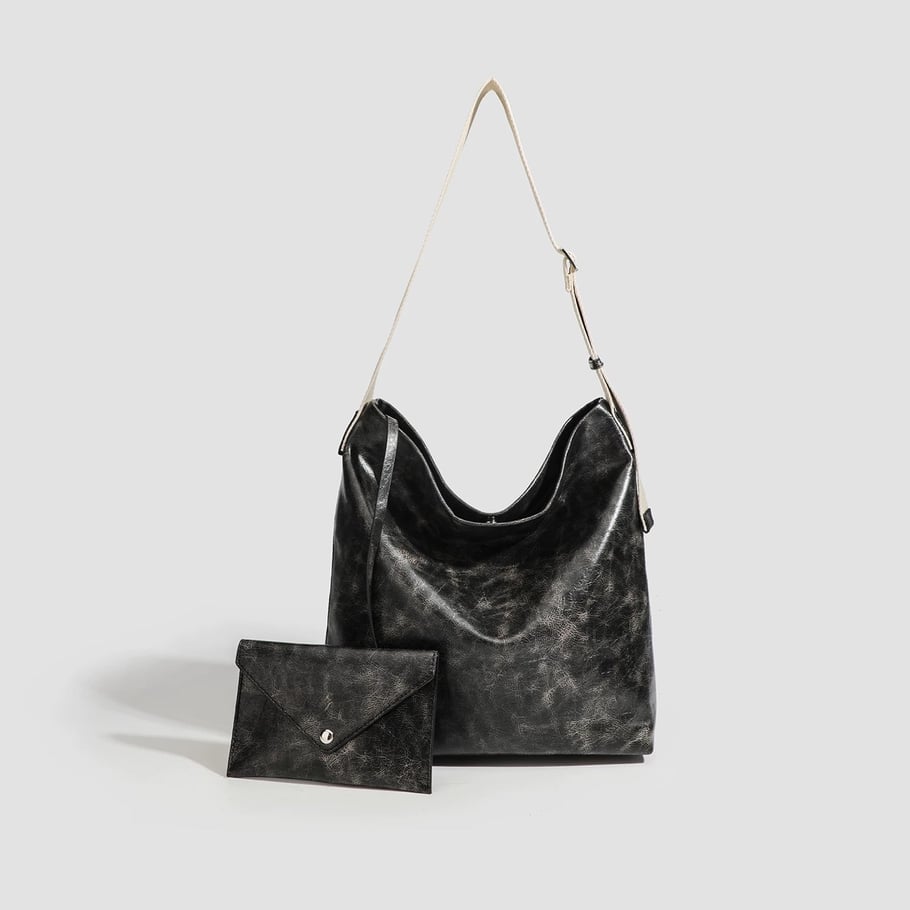 Borsa a tracolla da donna in PU di qualità premium, semplice e casual, in tinta unita, 1 pezzo Immagine2