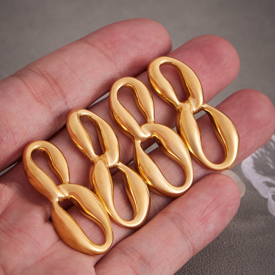 1 Paar minimalistische Ohrstecker aus Edelstahl für Damen Bild3