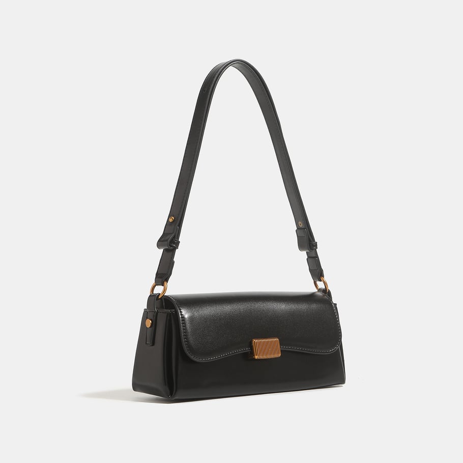 1 superbe sac à bandoulière en PU de couleur unie pour femme Image3