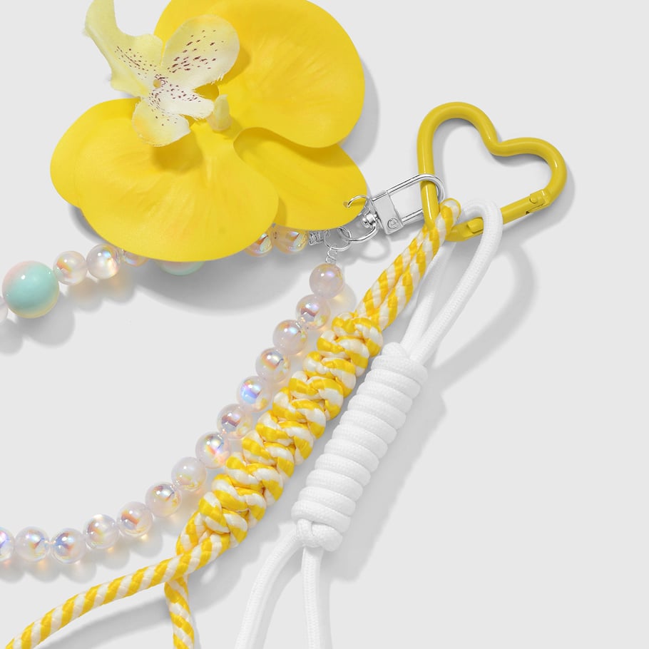 1 pièce de breloque de sac en chaîne de perles de fleurs douces Image6