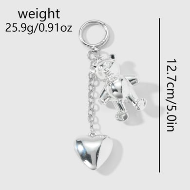 1 Piece Heart Alloy Bag Charm h5 Picture7