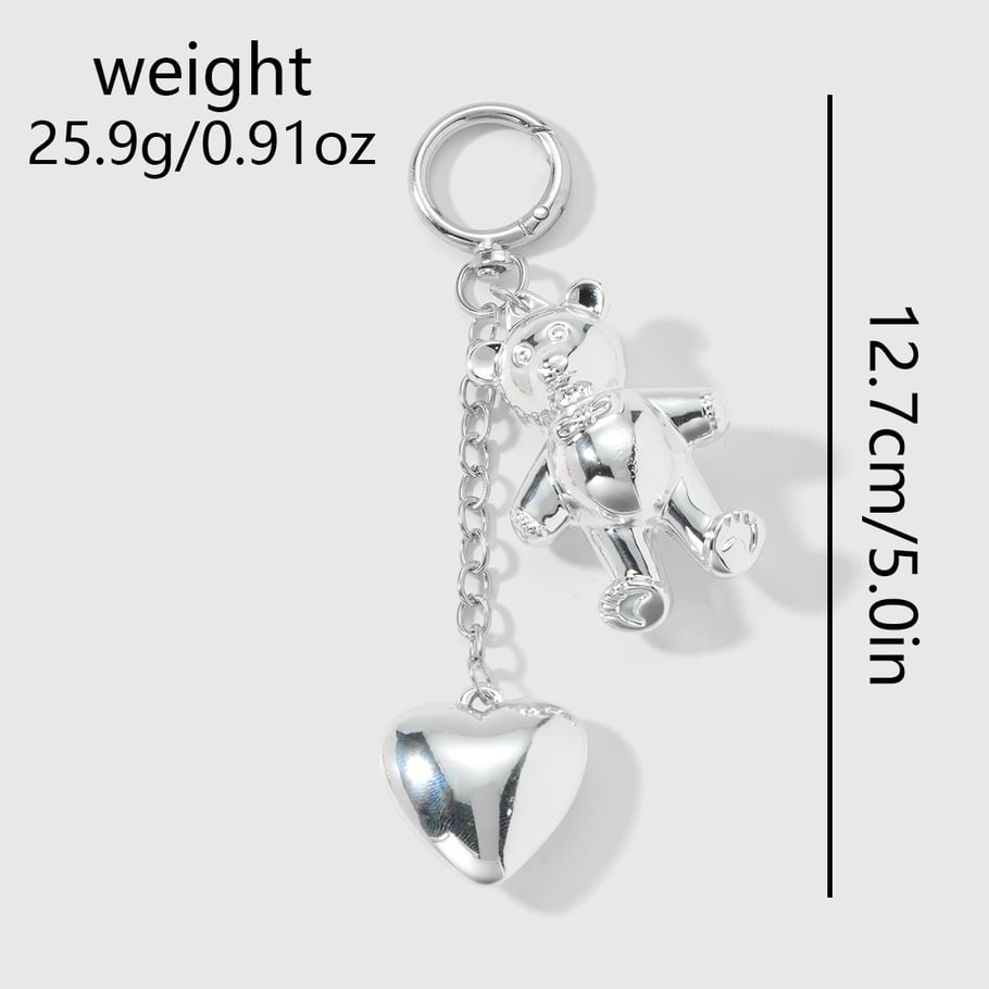 1 Piece Heart Alloy Bag Charm Picture7