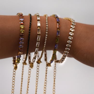 1 Piece Simple Patchwork Rectangle Stainless Steel Women's Chain Bracelets h5 Picture7