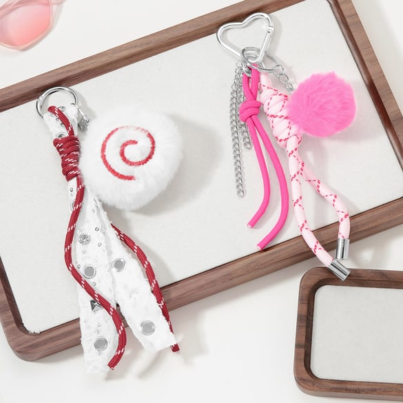 1 Piece Cute Plush Ball Bag Charm 2