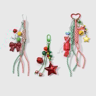 1 Piece Cute Heart Bow Knot Christmas Bag Charm h5 Picture3