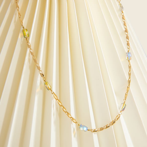 1 Piece Simple  Bohemian Irregular Shape Stainless Steel  Women's Chain Necklaces