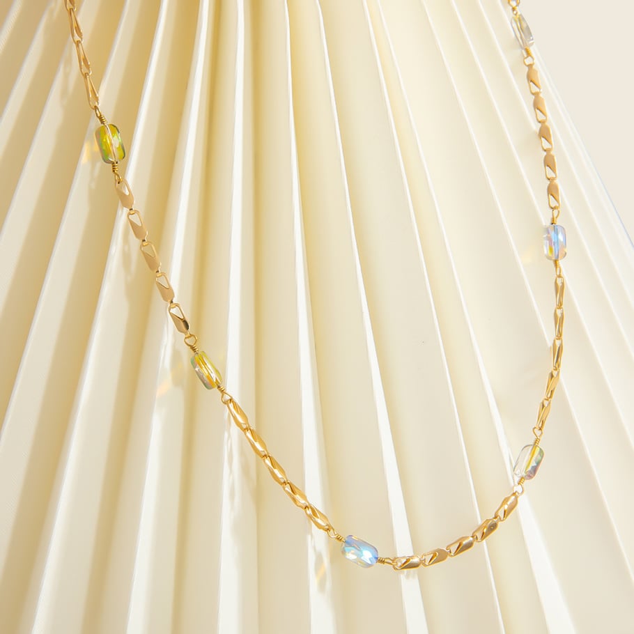 1 Piece Simple  Bohemian Irregular Shape Stainless Steel  Women's Chain Necklaces Picture3