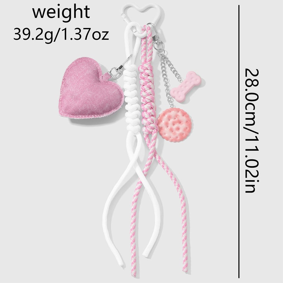 1 breloque de sac à biscuits en forme de cœur mignon Image2