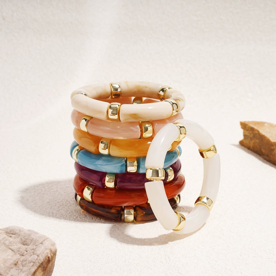 1 Piece Irregular Shape Acrylic Beaded Bracelet Picture3