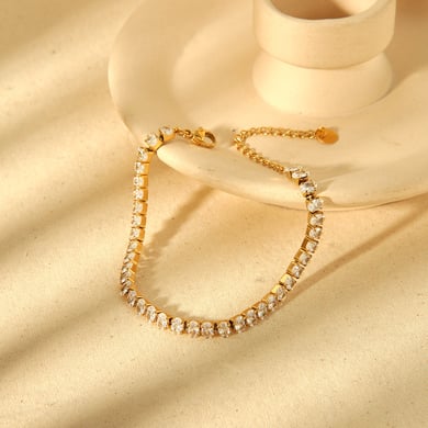 1 Piece Simple Daily Chain Rectangle Stainless Steel Women's Chain Bracelets h5 Picture4