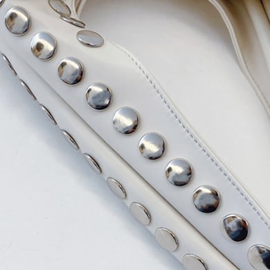 1 bolso de hombro de PU con remaches informales de lujo para mujer h5 Imagen6