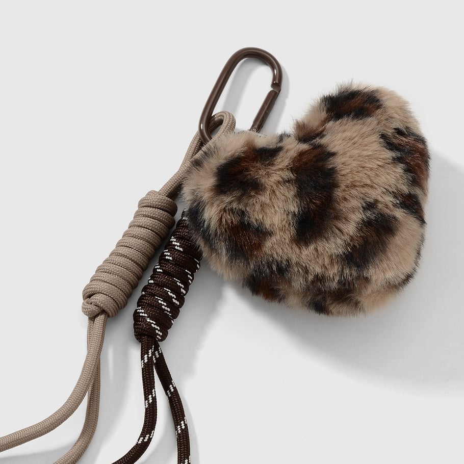 1 Stück Leoparden-Plüschball-Taschenanhänger Bild5