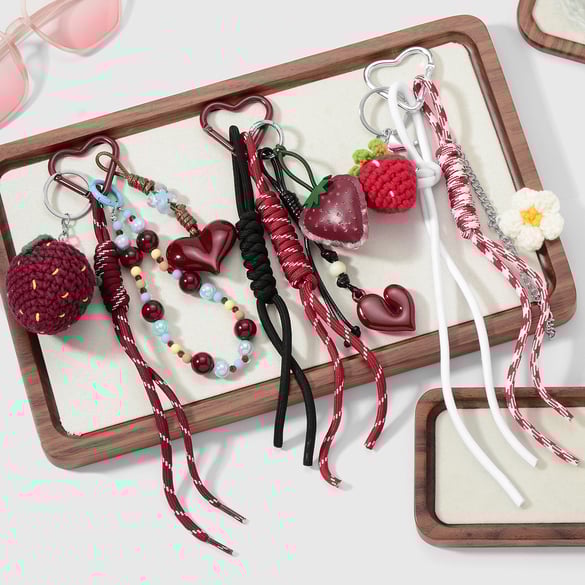1 Piece Strawberry Bag Charm 2