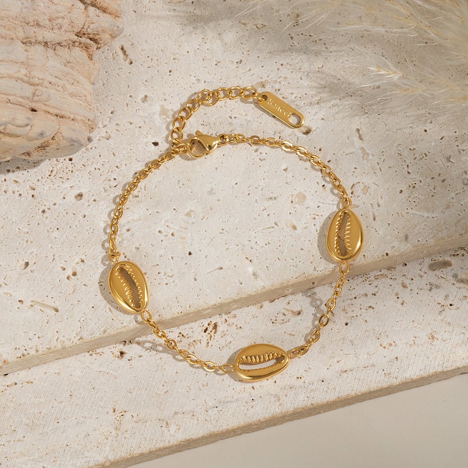 Conjuntos de joyas casuales de acero inoxidable color dorado para mujer Imagen3