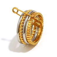 Anillo de cuatro capas con cuentas de imperdible - Bicolor/Number 7 Imagen2