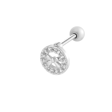 1 stuk koperen gouden zirkoon piercing oorbel h5 