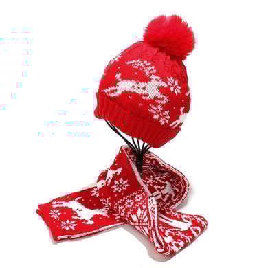 1 Set Christmas Knitted Scarf and Hat h5 Picture4