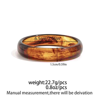 1 Piece Retro Gradient Color Resin Bangle h5 Picture2