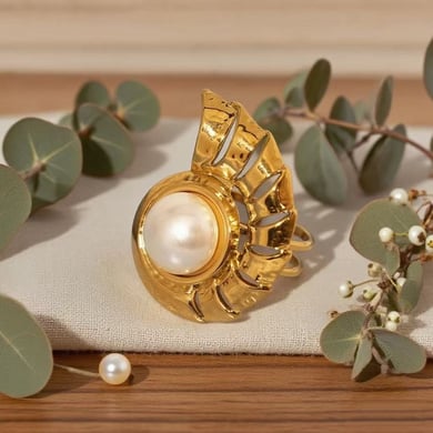 Bague simple en acier inoxydable avec motif tortue naturelle, 1 pièce h5 Image6