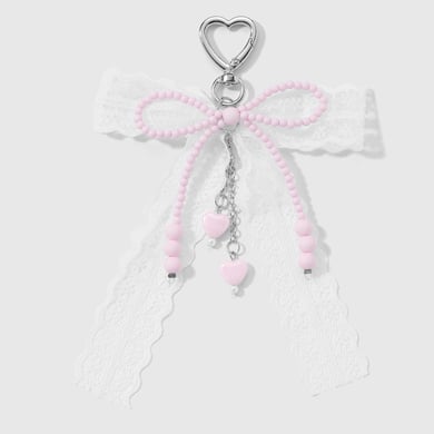 1 Piece Sweet Beaded Bow Knot Bag Charm h5 