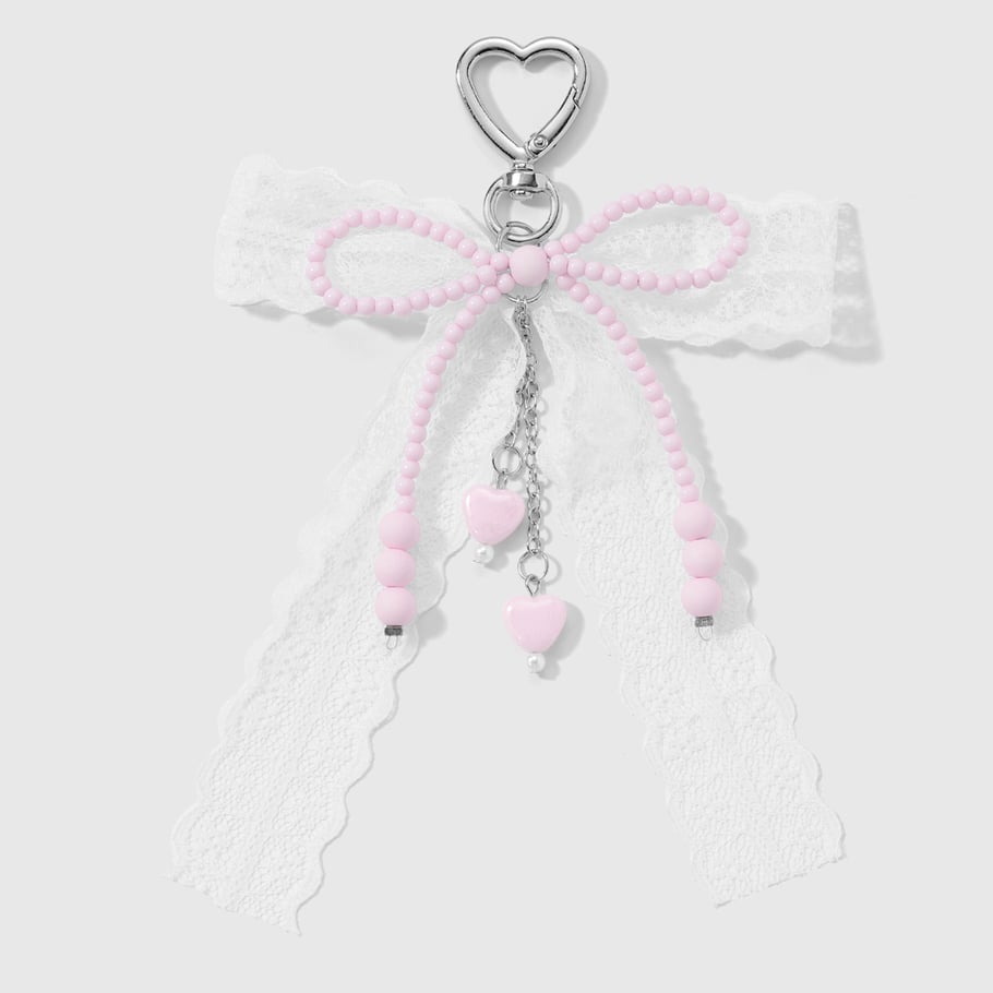 1 Piece Sweet Beaded Bow Knot Bag Charm 