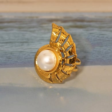 Bague simple en acier inoxydable avec motif tortue naturelle, 1 pièce h5 Image5