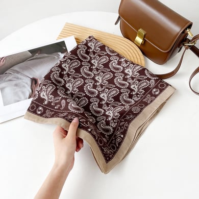 1 Piece Retro Paisley Pattern Rayon Bandana h5 