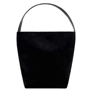 Borsa a tracolla da donna in pelle scamosciata PU, semplice, retrò, tinta unita, 1 pezzo h5 Immagine2
