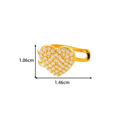 1 Piece Copper Gold Color Zircon Ear Cuffs h5 Picture2