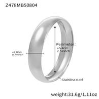 Z478-Steel polished bracelet 20mm wide Picture4
