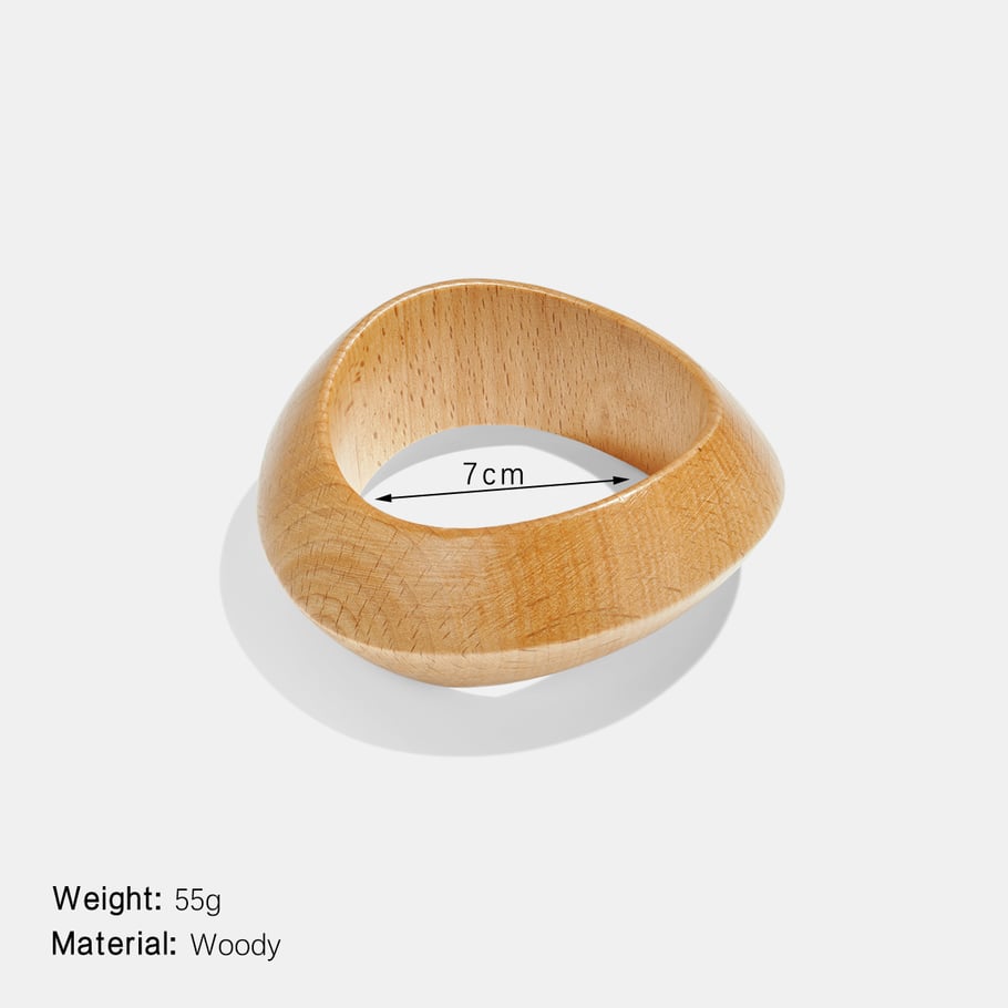 1 Piece Wood Statement Bangle h5Picture2